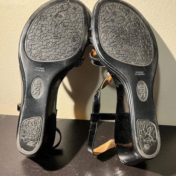 Söfft Black Strappy Wedge Sandals – Size 9.5 US - Picture 6 of 6